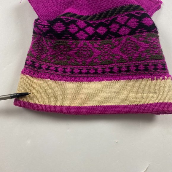 Vintage Capello Canada Ski Hat Cap Toque Winter Pink Purple - Picture 5 of 8
